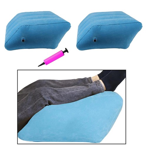 Inflatable leg wedge pillow